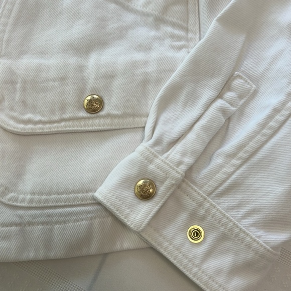 NWT J Crew Short Barn Jacket™ in cotton twill Women’s Medium White - Picture 9 of 14